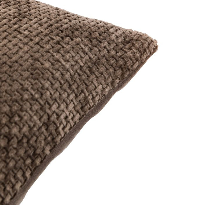 Gallery Direct Basketweave Chocolate Cushion 2 pk