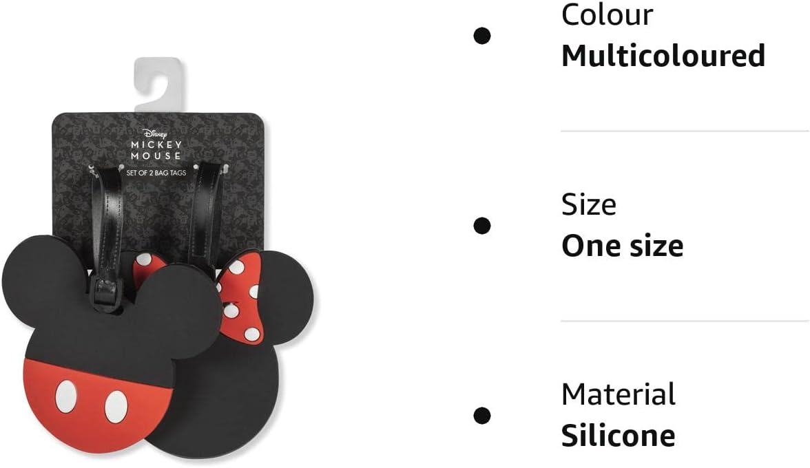 Peers Hardy Rubber Mickey & Minnie Luggage Tags