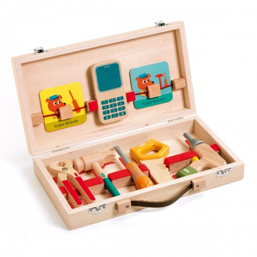 Djeco Bricolo Wooden Toolbox & Tools