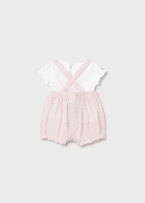 Mayoral Girl Baby Rose Dungaree Set