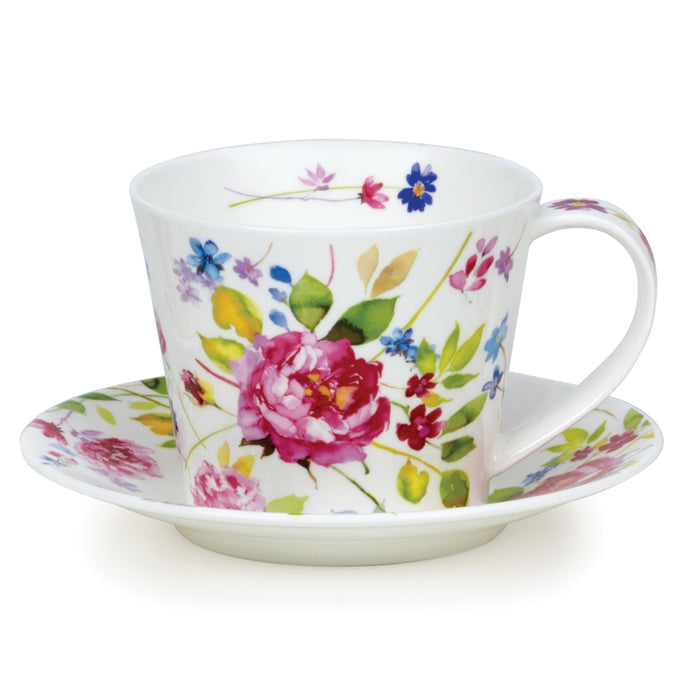 Dunoon Islay Cup & Saucer Wild Garden Rose Set