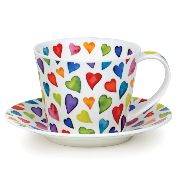Dunoon Islay Cup & Saucer Warm Hearts Set