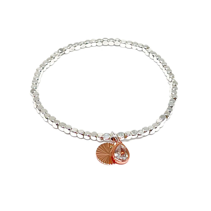 Clementine Dylan Disc Bracelet - Rose Gold