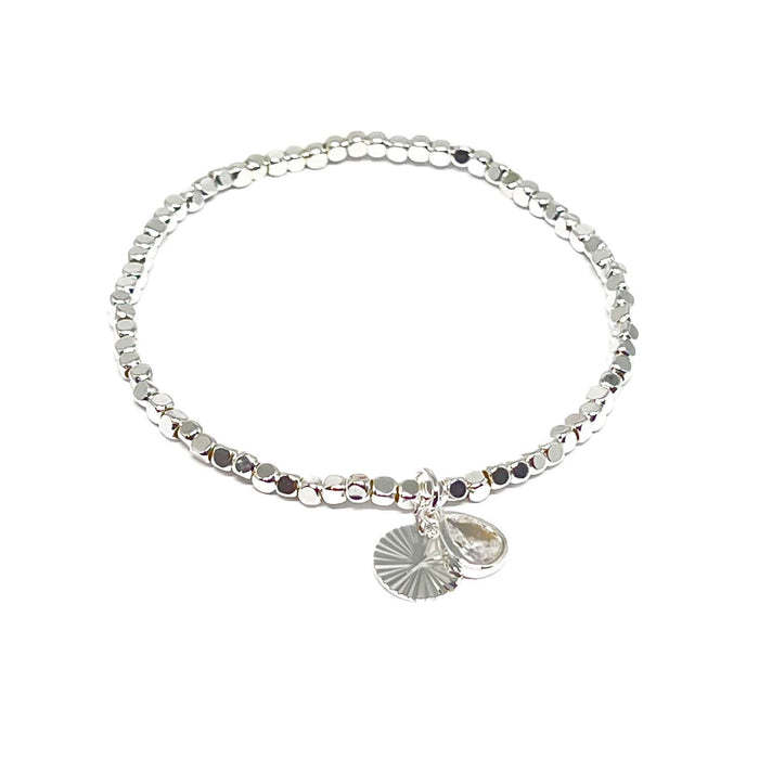 Clementine Dylan Disc Bracelet - Silver