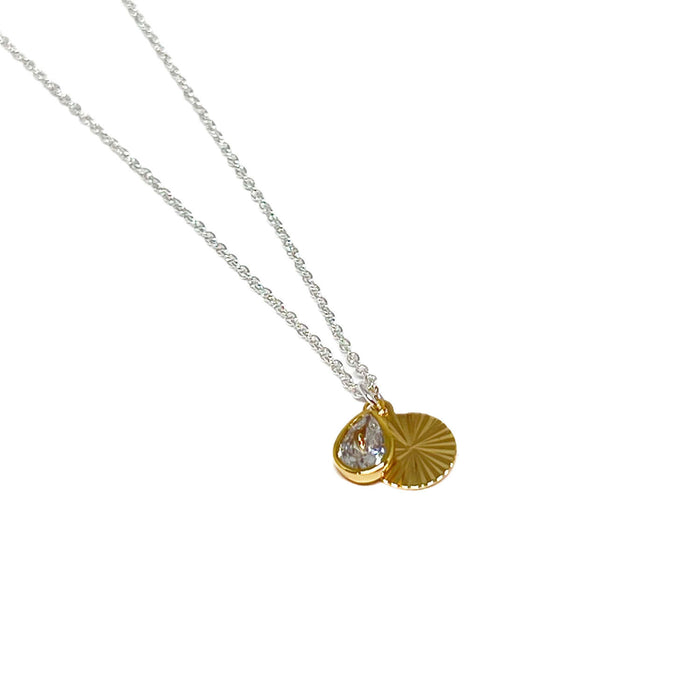 Clementine Dylan Disc Necklace - Gold