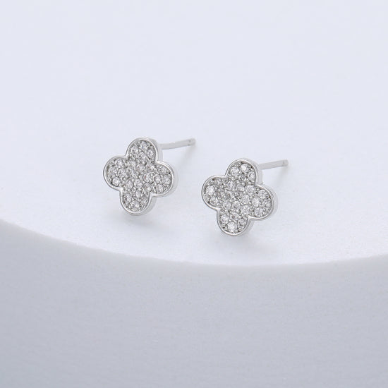 Gracee Jewellery Silver Stud Earrings With Stones