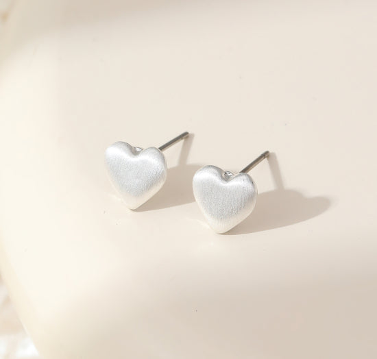 Gracee Jewellery Silver Heart Stud Earrings
