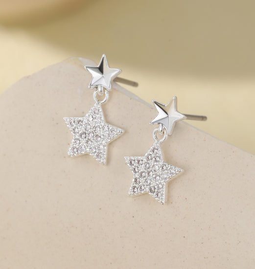 Gracee Jewellery Silver Stud Earrings With Star