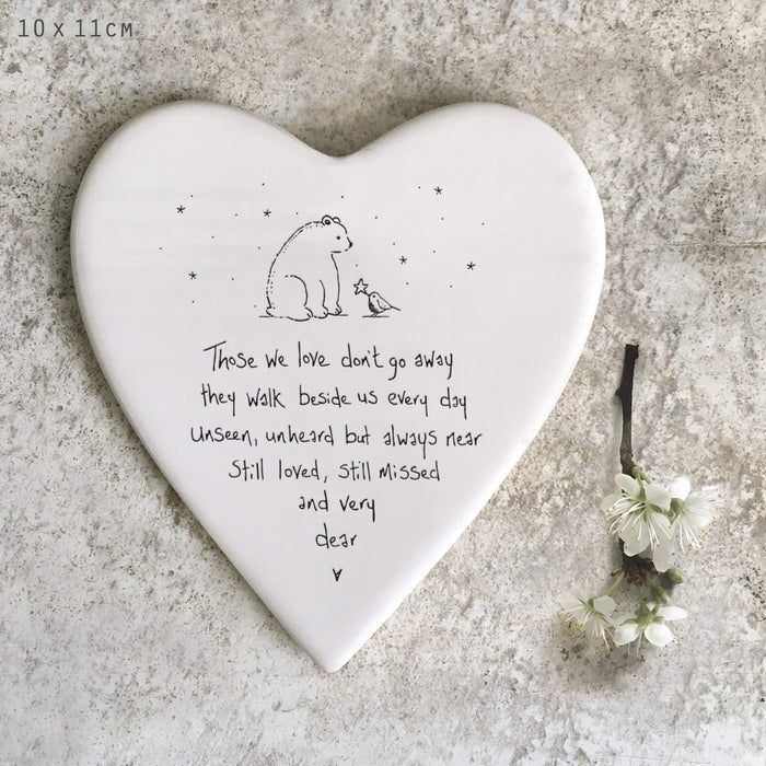East of India Porcelain Coaster - Those We Love Don’t Go Away