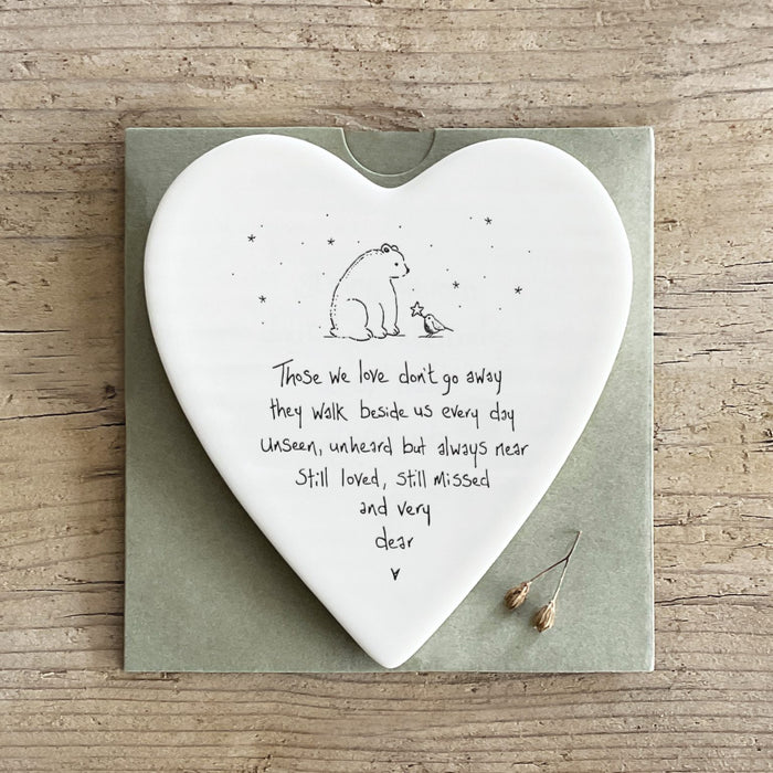 East of India Porcelain Coaster - Those We Love Don’t Go Away