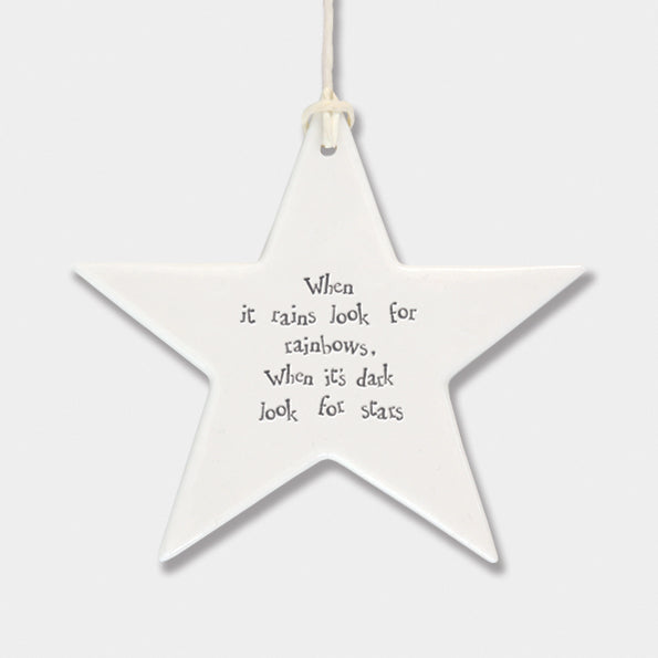 East of India Porcelain Star - When It Rains
