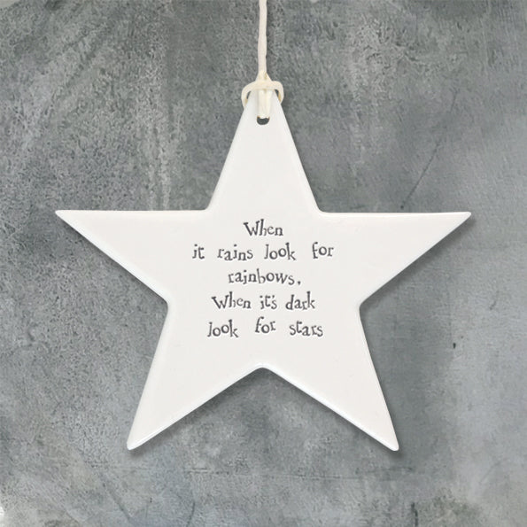 East of India Porcelain Star - When It Rains