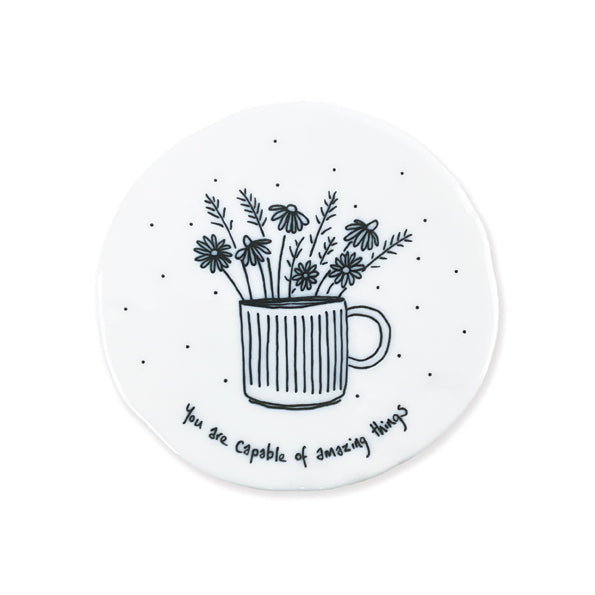 East of India Porcelain Coaster - You Are Capable Of Amazing Things