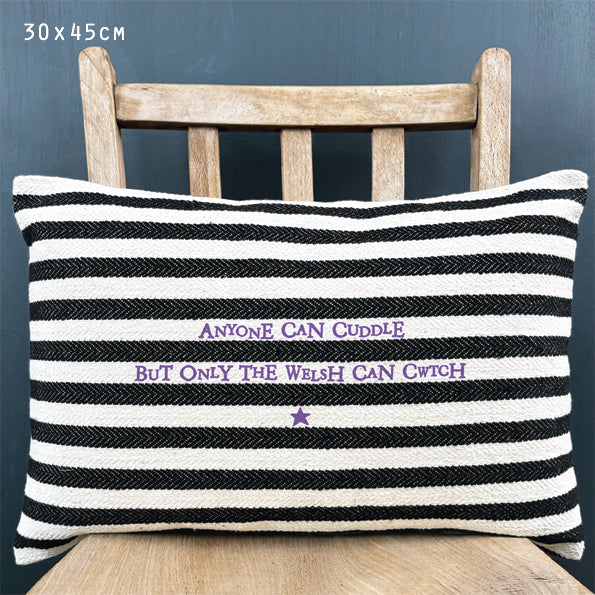 East of India Wide Stripe Cushion - Anyone Can Cuddle