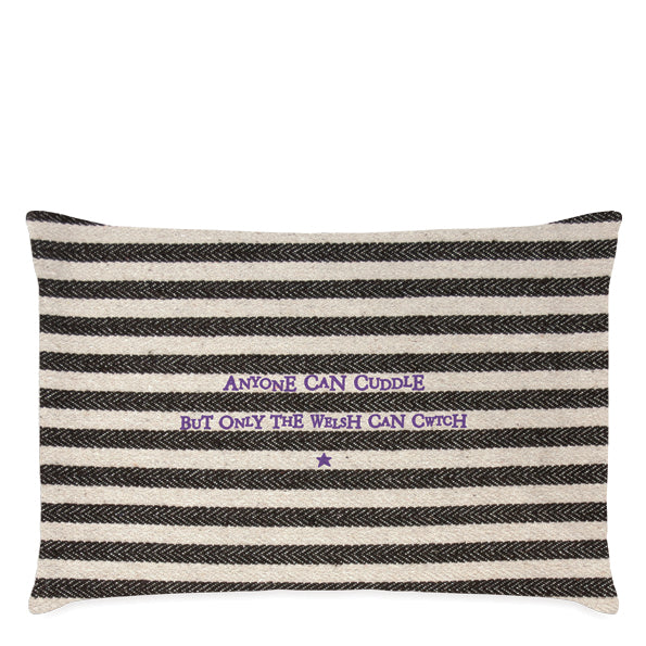 East of India Wide Stripe Cushion - Anyone Can Cuddle