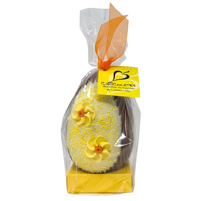 Milk Chocolate Easter Egg With Daffodil Flower Design