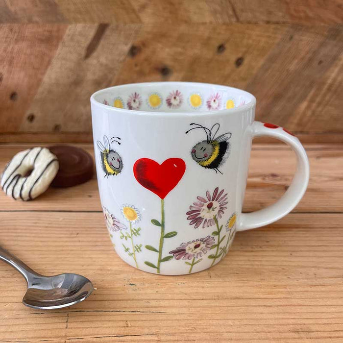 Alex Clark Bees and Heart Mug