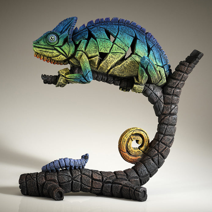 Edge Sculpture Rainbow Blue Chameleon