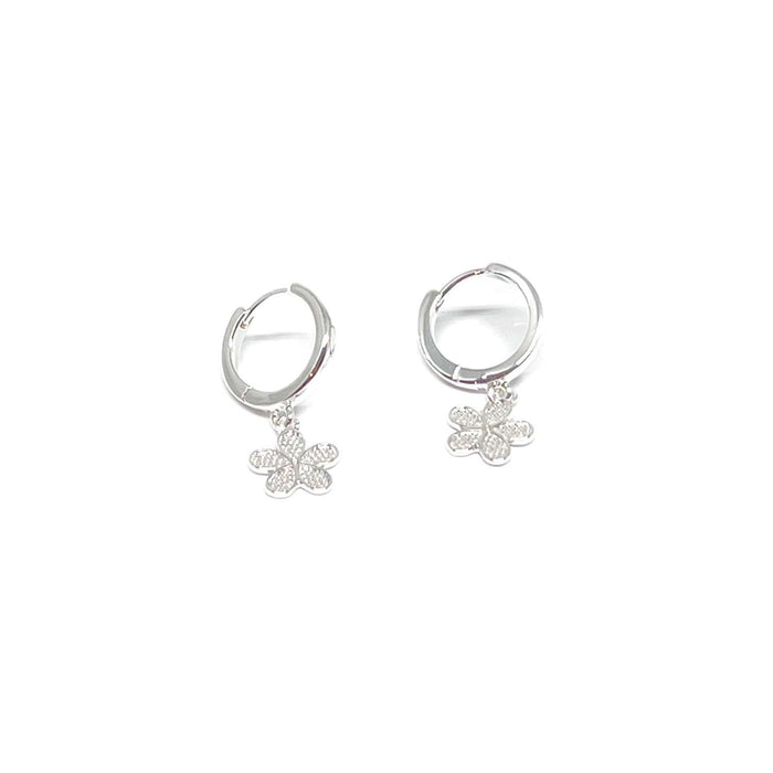 Clementine Eleanor Flower Earrings - Silver