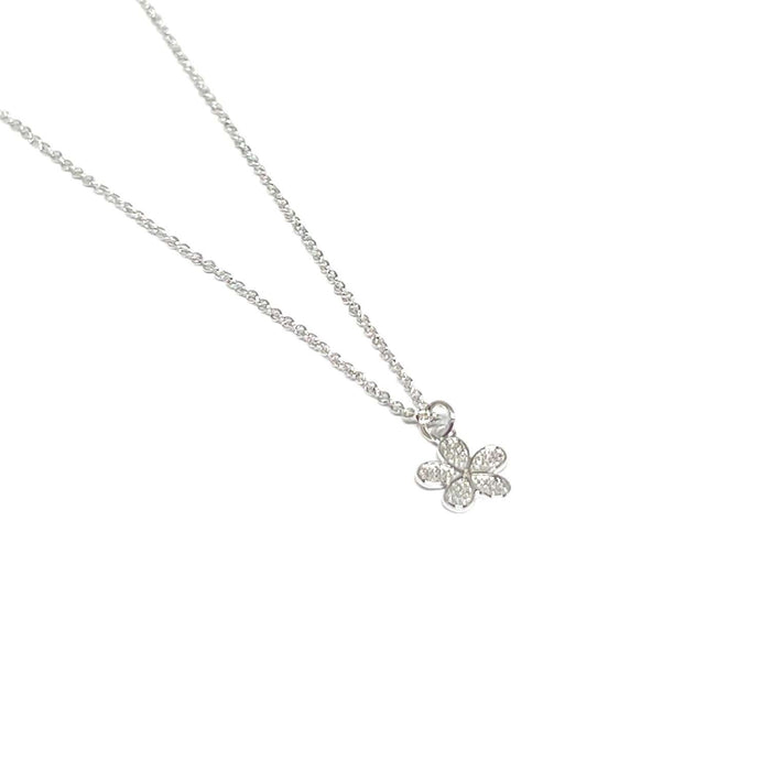 Clementine Eleanor Flower Necklace - Silver