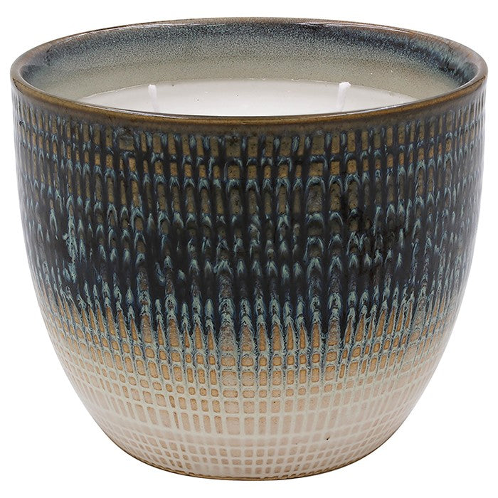 Elements Weave Candle Green Medium