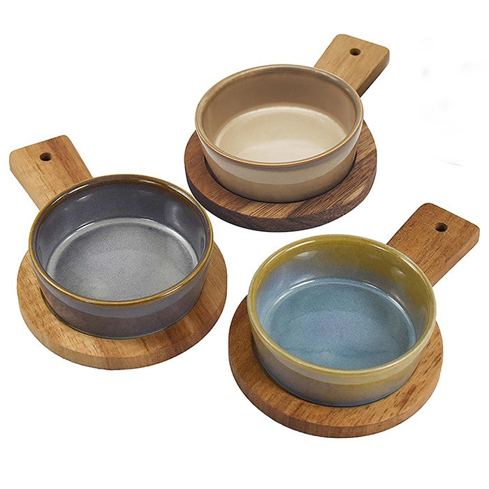 Elements Round Snack On Tray Set Of 3