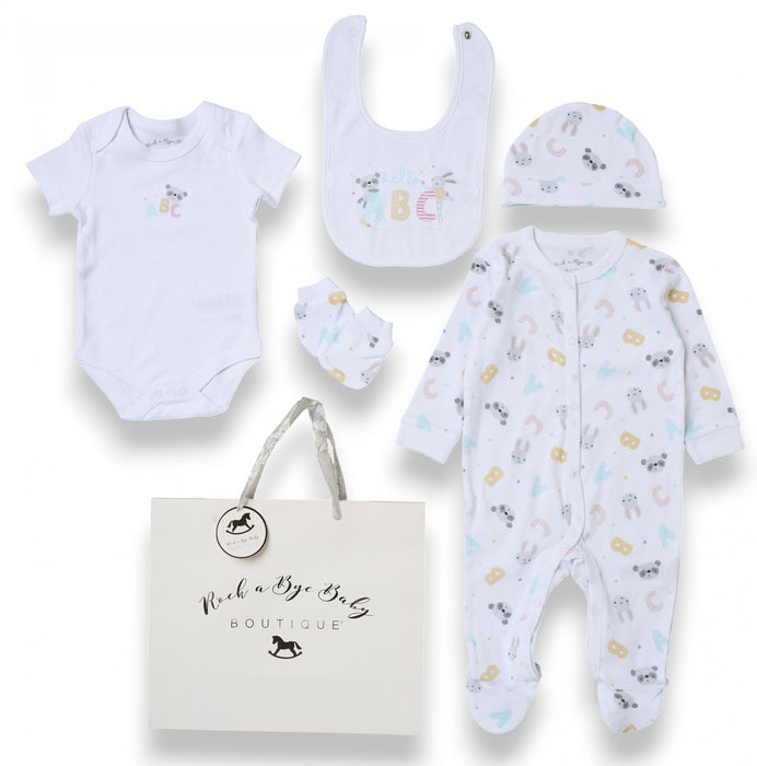Elizabeth Anne ABC 5 Piece Layette Set