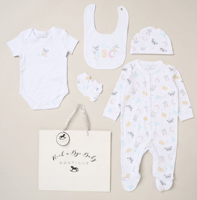 Elizabeth Anne ABC 5 Piece Layette Set