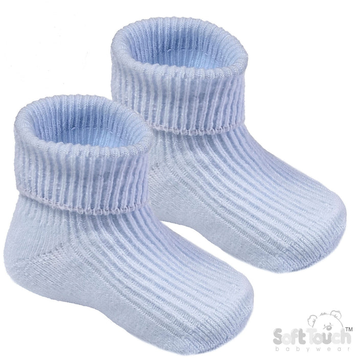 Elizabeth Anne Blue Turn-over Socks
