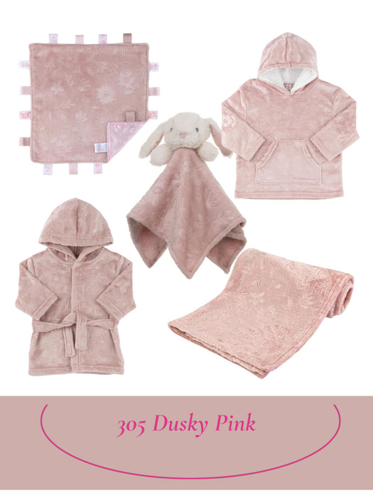 Elizabeth Anne Floral Embossed Fleece Robe