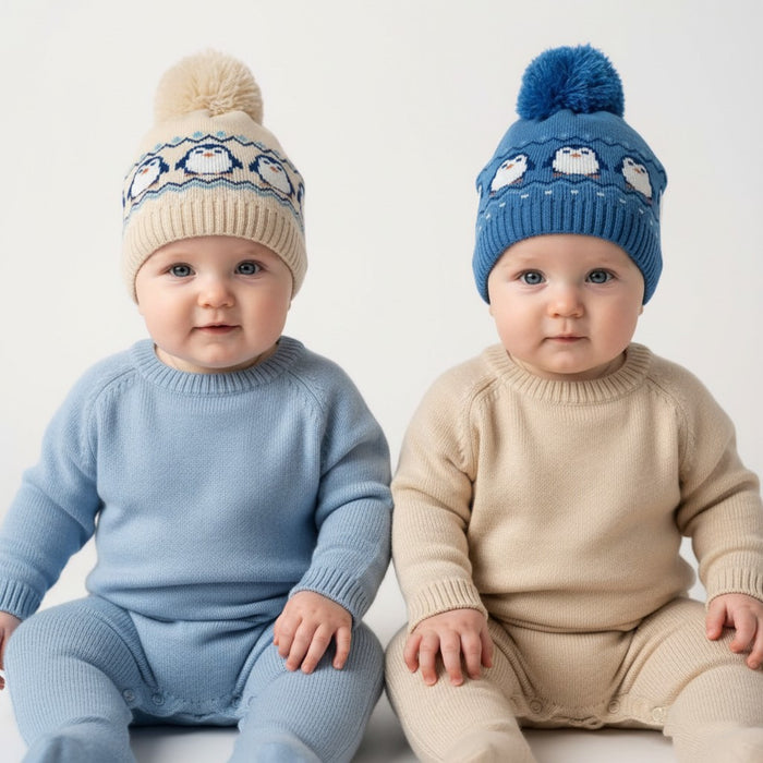 Elizabeth Anne Fully Lined Pom Pom Penguin Hat