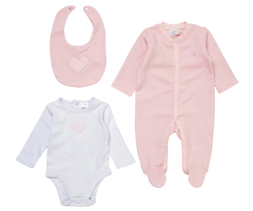Elizabeth Anne Heart Textured Layette Set