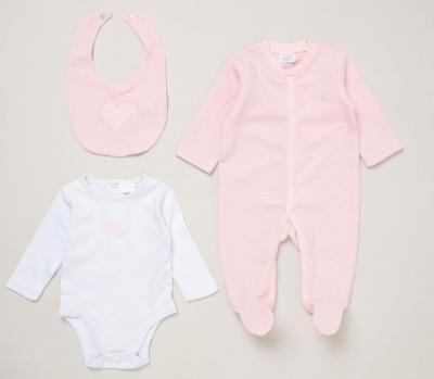 Elizabeth Anne Heart Textured Layette Set