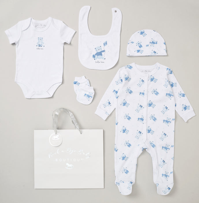 Elizabeth Anne Hello Bear 5 Piece Layette Set