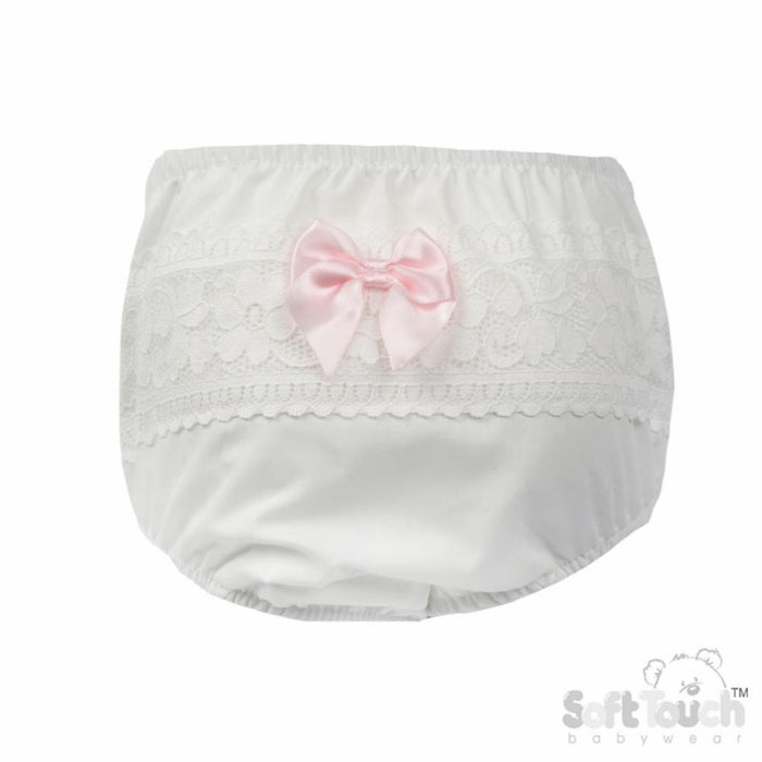 Elizabeth Anne Pink Floral Lace Frilly Pants