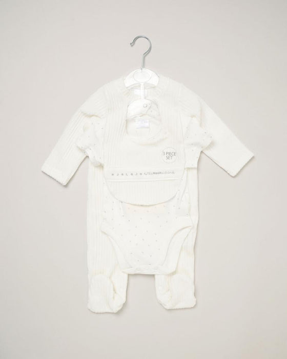 Elizabeth Anne Ribbed Velour Nursery Layette Set