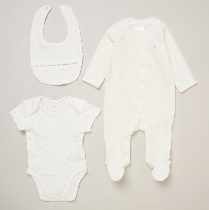 Elizabeth Anne Ribbed Velour Nursery Layette Set
