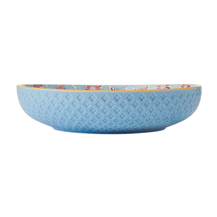 Mikasa Blue Mosaic Stoneware Bowl