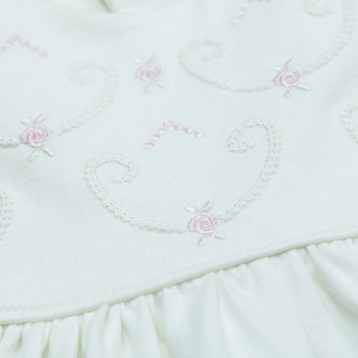 Emile et Rose Harper Ivory Baby Girls Dress With Embroidery Design