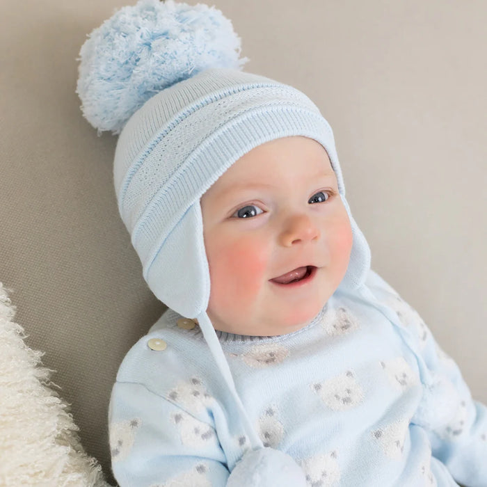 Baby blue bobble hat shop