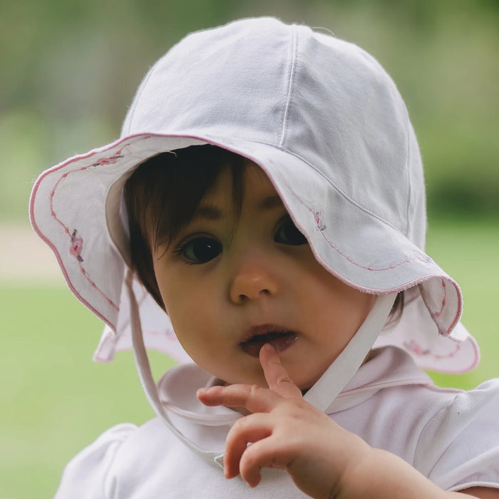 Emile et Rose Jade White Girls Summer Sun Hat