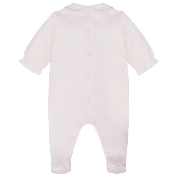 Emile et Rose Karen Baby Girls Pink Floral Embroidery Babygrow