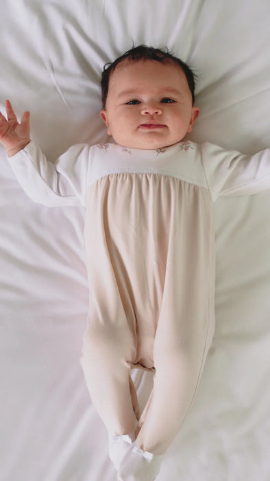 Emile et Rose Kira Baby Girls Stone Floral Detail Babygrow