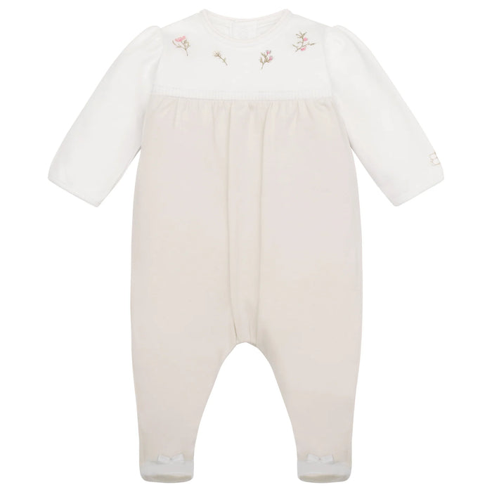 Emile et Rose Kira Baby Girls Stone Floral Detail Babygrow