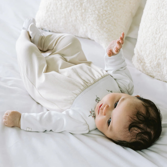 Emile et Rose Kira Baby Girls Stone Floral Detail Babygrow