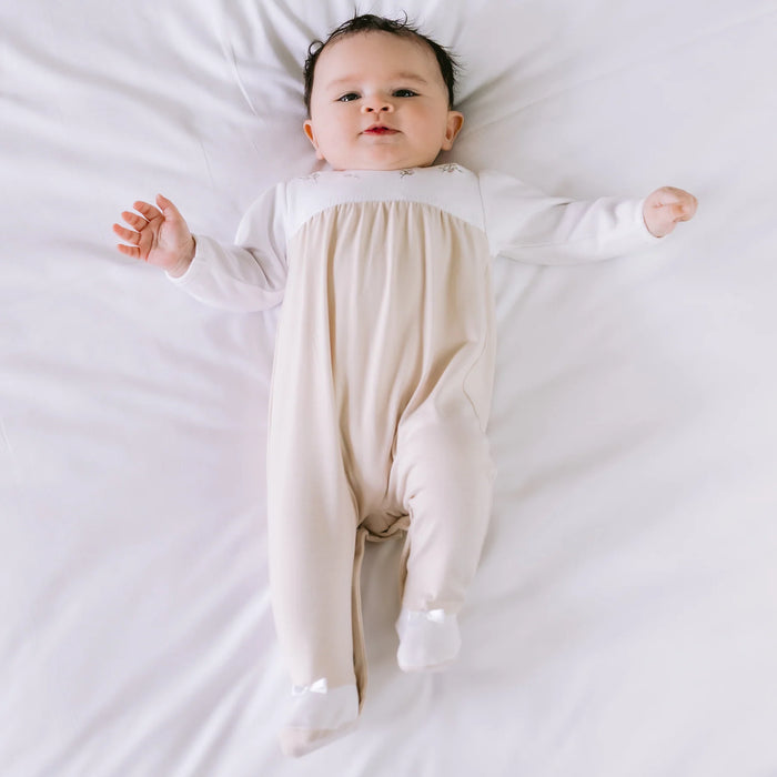 Emile et Rose Kira Baby Girls Stone Floral Detail Babygrow