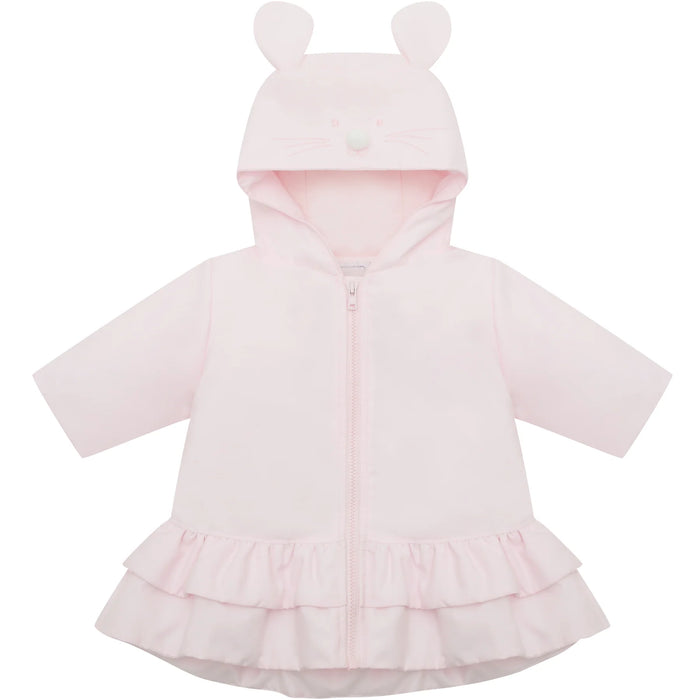 Emile et Rose Lena Girls Pink Showerproof Bunny Hood Jacket