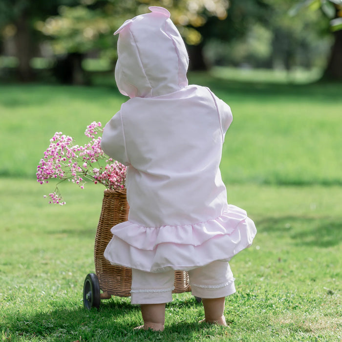 Emile et Rose Lena Girls Pink Showerproof Bunny Hood Jacket