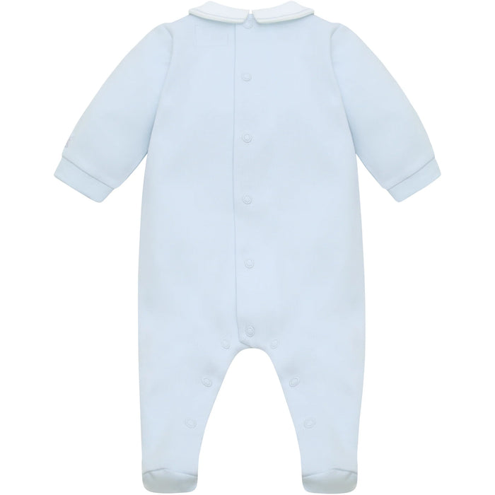 Emile et Rose Lewis Boys Blue Toy Embroidery Babygrow