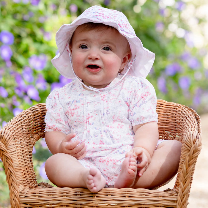 Emile et Rose Lori Girls Floral Print Cotton Romper